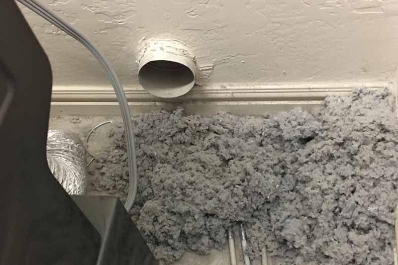 dryer vent lint removal