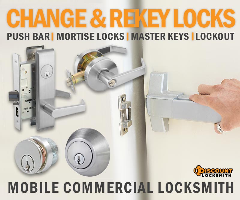 commercial lock change rekey