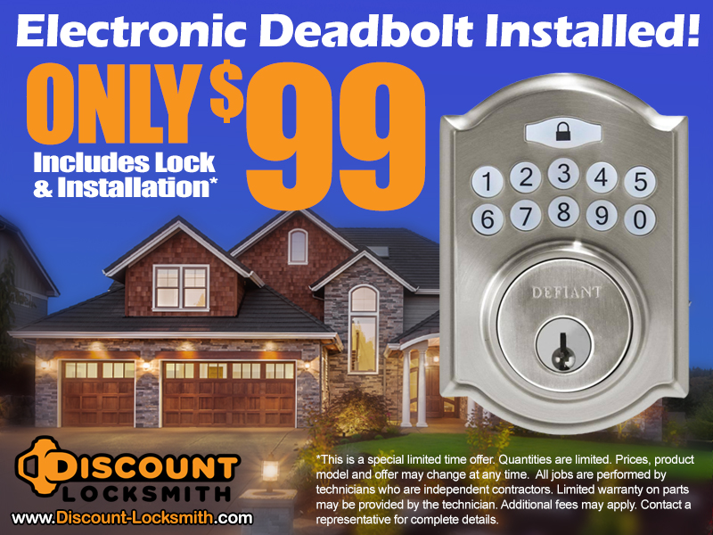 Electronic Deadbolt Installed Special Offer