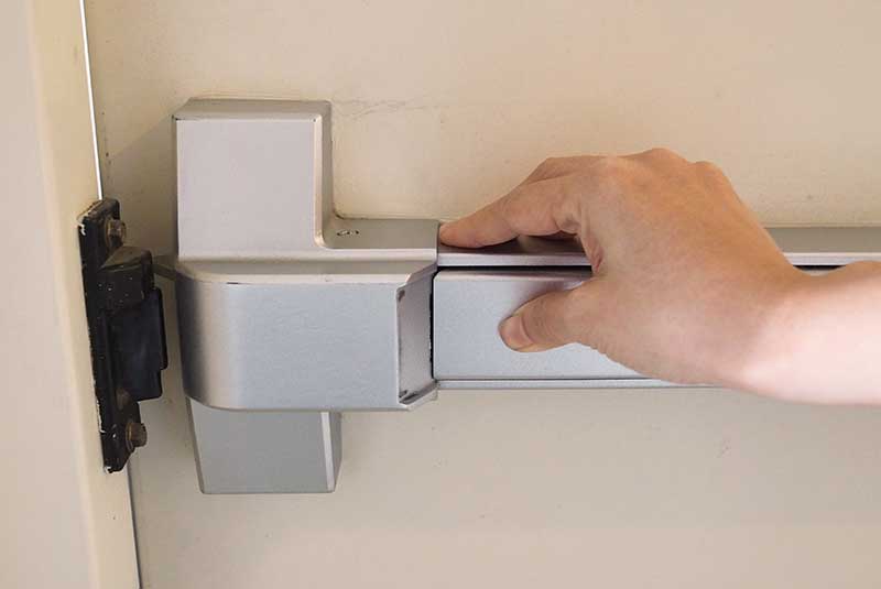 commercial locksmith push bar door handle