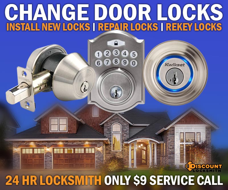 house door lock change